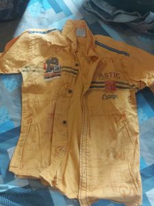 Stylish Yellow Graphic Print Shirt