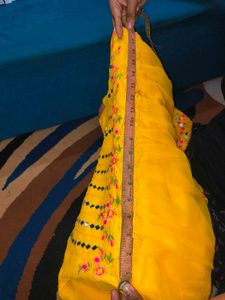 Beautiful Yellow Embroidered sharara set