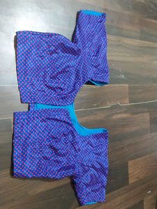 Blue Polka Dot Blouse