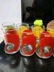 Colorful Drinking Glasses (Set of 8)