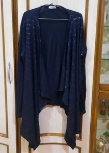 Stylish Navy Blak Sequin Cardigan