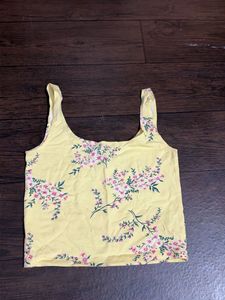 Yellow Floral Tank Top