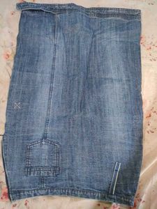 Korean Denim Skirt with Zipper