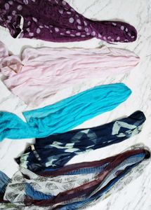 set of five Assorted Scarves/Dupattas Lot