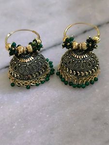 Elegant Oxidized Jhumka Earrings