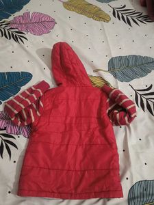 Red Hooded Kids' Jacket