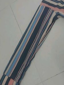women's multi-color vertical striped shirt