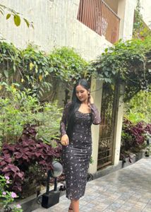 Floral Print Mesh Dress