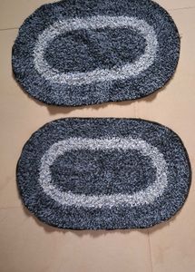 Set of 2 Oval Shaggy Floor Mats