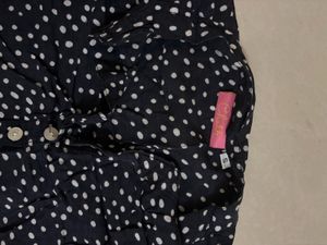Black &amp; White Polka Dot Top