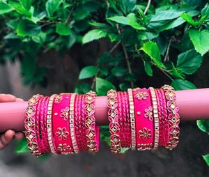 Vibrant Pink Bangles Set
