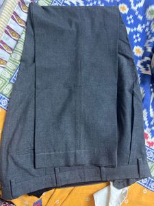 Classic Men's Grey Pleated Trousers