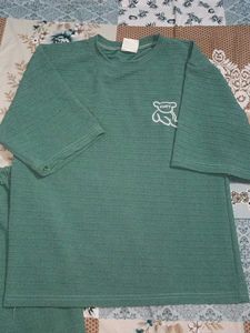 Green Textured Co-ord Set