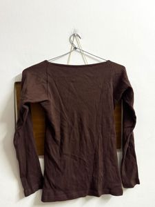 Brown Long Sleeve Top