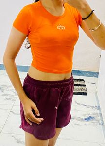Orange Cropped Top