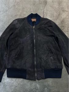Vintage Leather Bomber Jacket