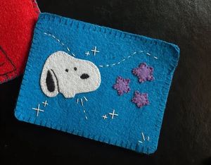 Snoopy Felt Card Holder Pouch