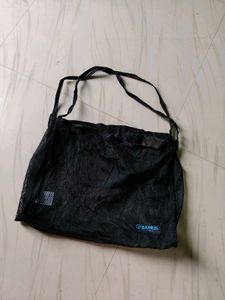 Barrel Black Mesh Tote Bag