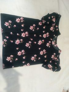 Black Floral Top
