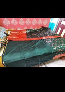 Elegant Green Brocade jal katan Saree