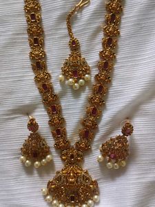 Gold-Tone Necklace, Earrings &amp; Tikka Set