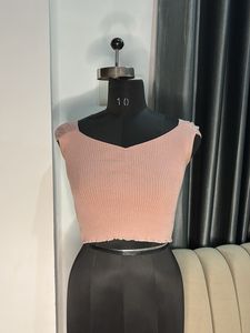 Ribbed Off-Shoulder Crop Top