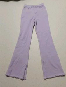 purple bootcut jeans