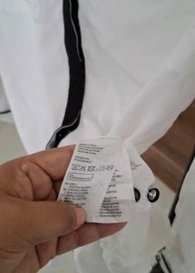 H&amp;M Chic White Blouse with Black Trim