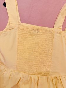 Cute Yellow Peplum Top
