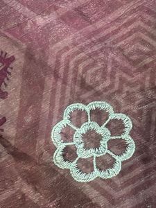 Elegant Maroon Embroidered Saree