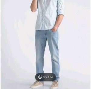 Flying Machine Light Blue Floral Print Shirt