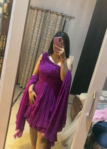 Stunning Purple One-Shoulder Dress 👗