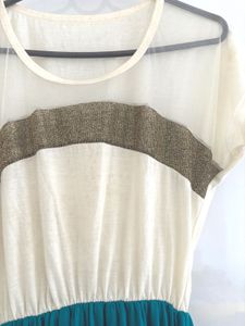 Sheer Sleeve Embellished Dress