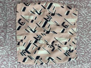 Pink Geometric Print Skirt