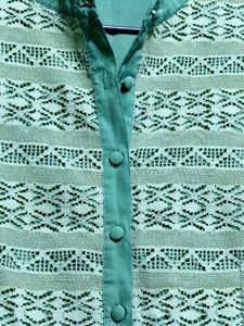 Teal Lace Top