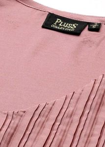 Satin Pleated pink Top