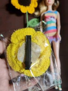 Doll + Crochet flowers + Necklace