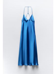 Zara Satin Slip Dress With strappy Back