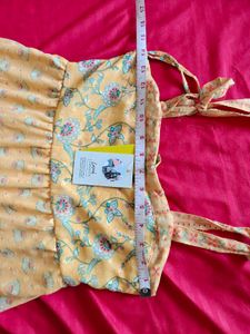 Yellow Floral Tiered Dress