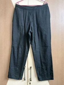 Black Ankle-Length Cotton Pants😍👌