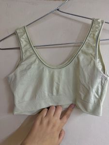 Comfortable Light Yellow Sports Bra