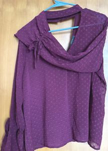 Maroon evening top