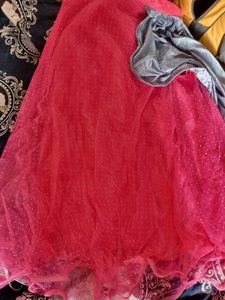 Stunning Pink &amp; Grey Lehenga Choli