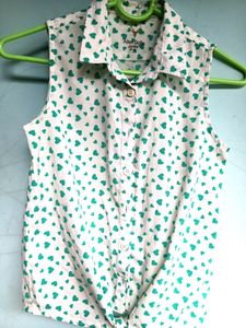 Allen Solly Girls Top And Blue Muffin Skirt