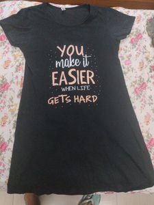 Black Colour Short Nighty