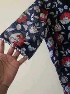 Floral Print  stitched Kurta
