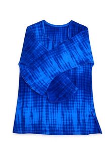 Vibrant Blue Tie-Dye Top