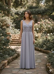 Elegant Grey Maxi Dress