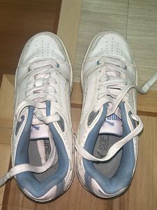 Puma White &amp; Blue Sneakers