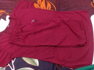 Maroon Graphic T-Shirt &amp; Shorts Set